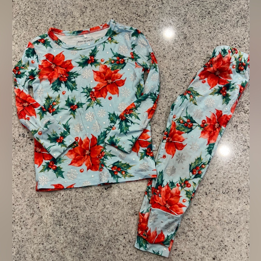 Posh Peanut Bamboo Pajamas Christmas Winter 2T